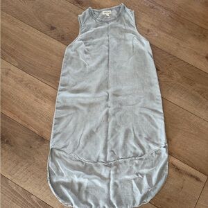 Anthropologie Cloth & Stone Sleeveless Hi-Low Gray Tank Tunic Dress Sz Small